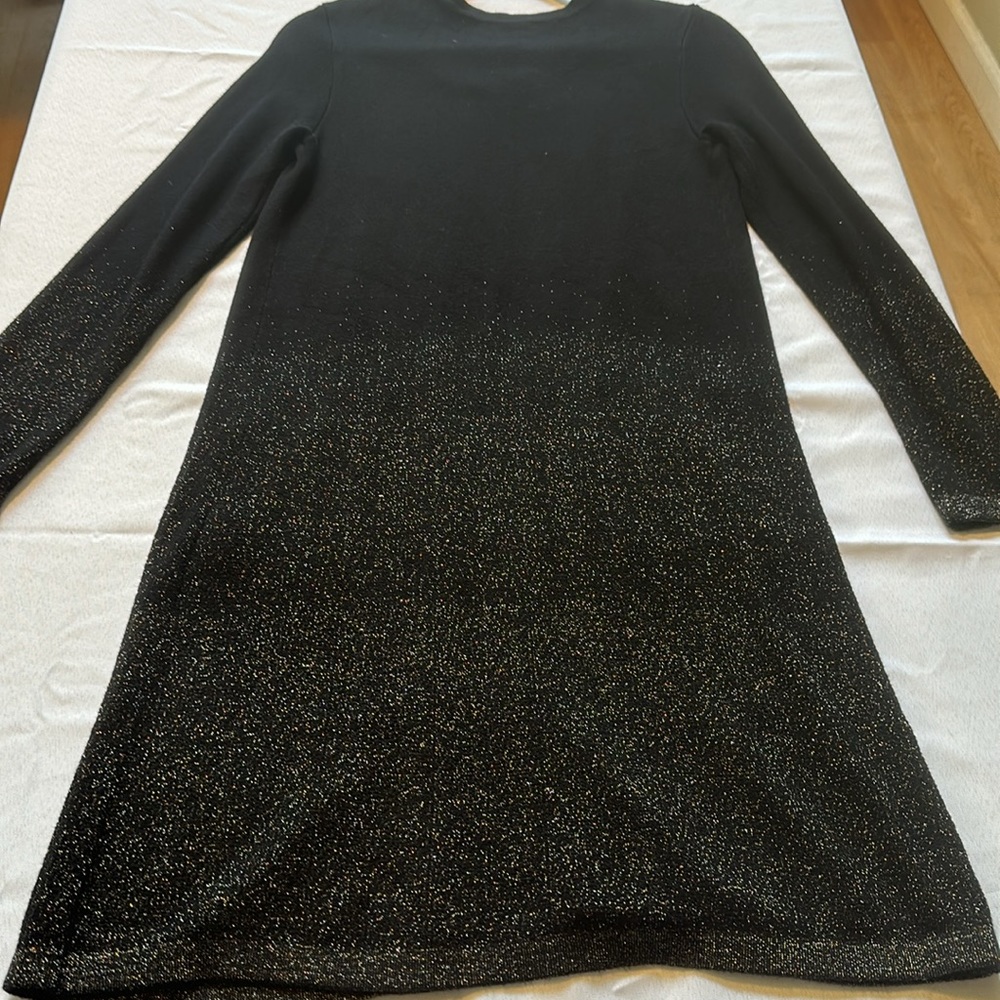 Kasper sweater jacket small black‎ silver and gold sparkle - Picture 8 of 10